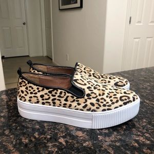 halogen baylee platform slip on sneaker leopard